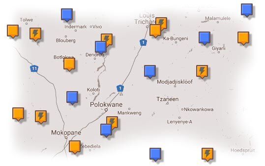 Map of Limpopo Accommodation